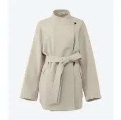 ロエフloeff ハイネック ジャケットショートコート