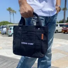 ステッカー付★マルチポケットトートバッグ LUSSO SURF キャンバストート
