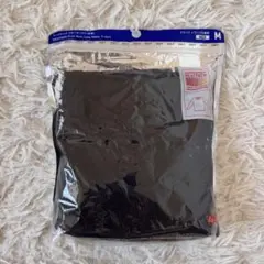 【新品】ユニクロ ヒートテック クルーネックTシャツ 長袖 黒 M ワッフル素材