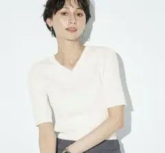 プラステ❣️ 2023年新作❣️ uvカット半袖リブニット❣️