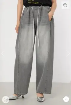 ロデオクラウンズワイドボウル SQUEEZE DENIM WIDE PT BLK