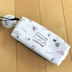 【 新品 】　仕切り付き　2ポケット　ペンケース　筆箱　タグ付き