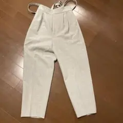 yori ヨリ サスペンダー付き ハイウエスト パンツ 36