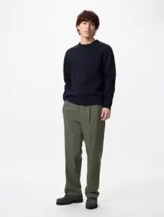 【新品未使用】ユニクロ タックワイドパンツライト オリーブ S