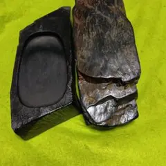 信州辰野の天然石龍渓硯、自然美豊かな逸品作家物、