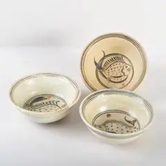 中国　磁州窯白磁　鉄絵魚文　鉢　碗　3点まとめて　C　R5531 imgrc0104458985.jpg