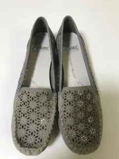 rieker ローファーグレー銀　新品同様　23.5cm