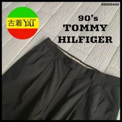 90'sTOMMYHILFIGERトミーヴィンテージスラックスUS古着ツータック