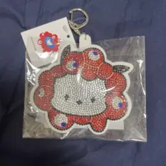 ポチャッコ●ミャクミャクなりきりキラキラレザーキーホルダー　大阪関西万博
