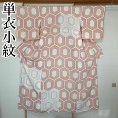 KN2771 単衣 小紋 身丈164.5cm 正絹 単衣着物