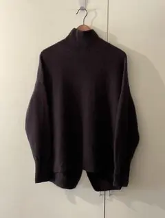 IENALaboucle イエナ ブラウン スリットタートルニット