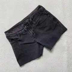 ⭐️ラブシック⭐️ ブラック デニムパンツ　ショートパンツ　ウェスト68