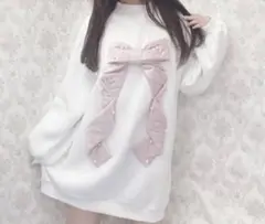 Swankiss リボン トレーナー ワンピース スウェット