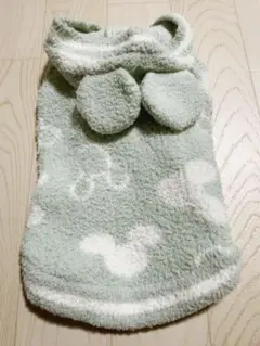 カインズ ペット　ウェア　総柄パーカー　ミッキーマウス　M グリーン