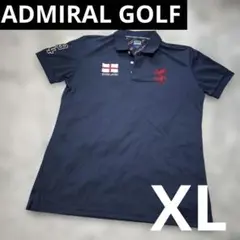 【美品】ADMIRAL アドミラル ゴルフ　半袖ポロシャツ XL ネイビー