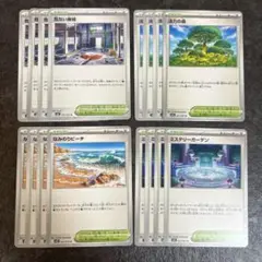 ポケモンカード 活力の森 なみのりビーチ 危ない廃墟 ミステリーガーデン 計16