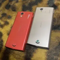 Sony Ericsson Xperia 赤 金 2台セット 動作未確認