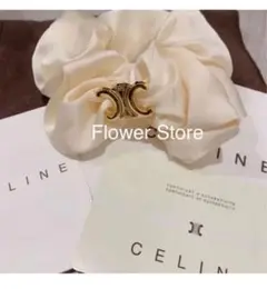 大人気❤︎セリーヌシュシュ ホワイト Celineシュシュ セリーヌ シュシュ