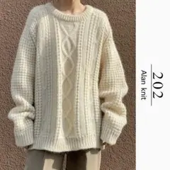 90s 古着 アイルランド製 アランニット フィッシャーマンセーター