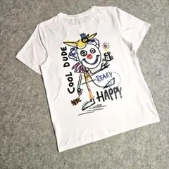 【MANFINITY】半袖プリントTシャツ ホワイト L
