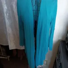 ピノーレターコイズ ロングカーディガン 長袖
