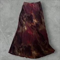 CARVEN archive vintage print long skirt