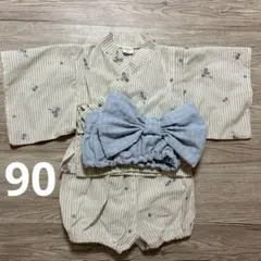 【90サイズ】　浴衣　ゆかた　セパレート　帯付き　バースデイ　バラ不可