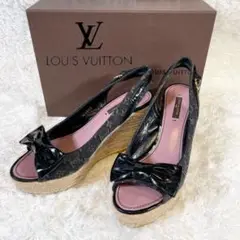 【LOUIS VUITTON】ルイヴィトン モノグラム ウェッジソール サンダル