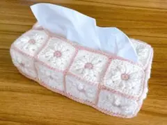 ぷっくりお花のソフトパックティッシュカバー