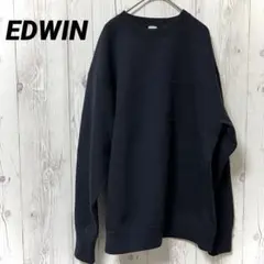 【EDWIN】エドウィン　トレーナー　黒　メンズ　M シンプル