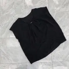 GALLARDAGALANTE NAVY ブラウス ブラック ノースリーブ F