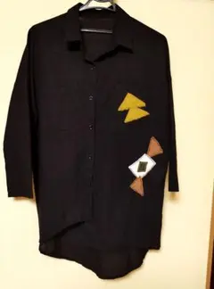 黒の刺し子シャツ