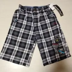 HANGTEN チェック柄ハーフパンツ　130 新品タグ付き