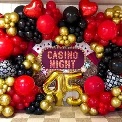 ☆【イベントの飾りつけに】赤・黒・ベージュ　風船セット　両面テープ付き