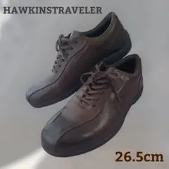 良品 ホーキンス トラベラー ブラウン 茶 レザーシューズ 26.5cm