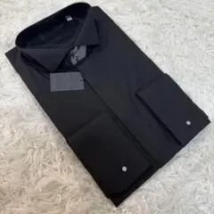 【新品】MAZZO XL 結婚式　立ち襟　ウィングカラーシャツ ブラック　正装