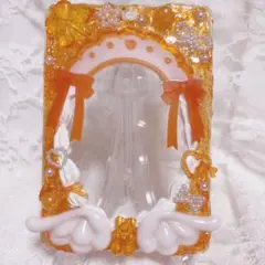 ホイップデコ レジンデコ トレカケースキーホルダー オレンジ