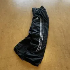 00s adidas ナイロンワイドトラックパンツ　Y2K シティ　黒