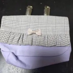 No.3296 女の子 移動ポケット♪ポケット型マチ付き☆クリップ別売☆
