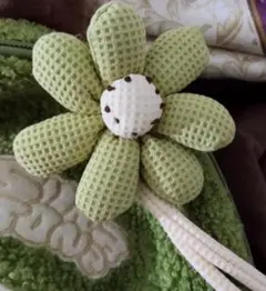 花形タオル掛け 緑色 メッシュ