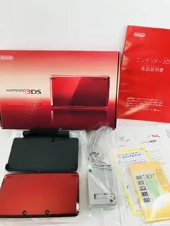 ニンテンドー3DS フレアレッド 極美品 Nintendo 一式セット
