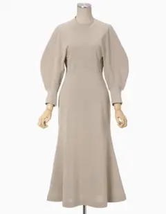 Classic Cotton Dress - beige サイズ1