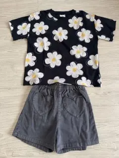 MY LITTLE WONDER 花柄Tシャツとショートパンツセット 120