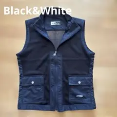 Black&White ブラックアンドホワイト　美品メッシュベスト
