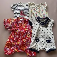 ミッキー甚平ロンパース他4枚セット70cm