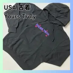USA 古着　パーカー　バンド　Mサイズ　ブラック　黒　Yours Truly