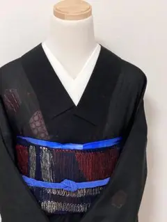 夏物　小紋　風通紗　透かし亀甲　裄67.5cm 正絹