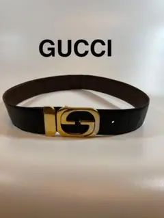 GUCCI グッチ ベルト ゴールド バックル ブラック 黒