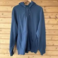 【美品】ユニクロ スウェットフルジップパーカー XL(欧米仕様) ブルー