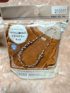 TOHO リリアン編みのアクセサリーキット　エアパールの2wayネックレス